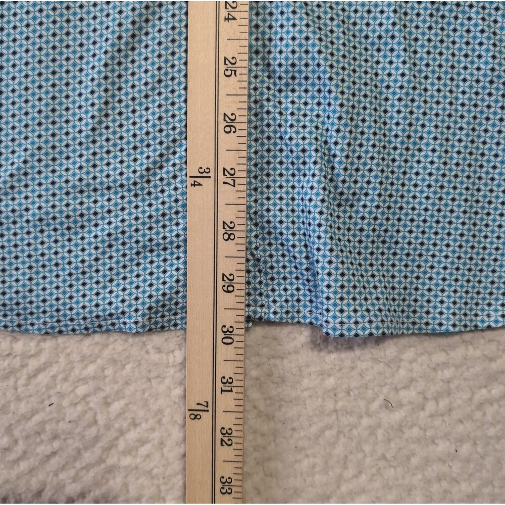2pk Lot Buttercloth Mens L Regular Fit Dress Shirt Blue Geometric Cotton Button - Picture 7 of 9